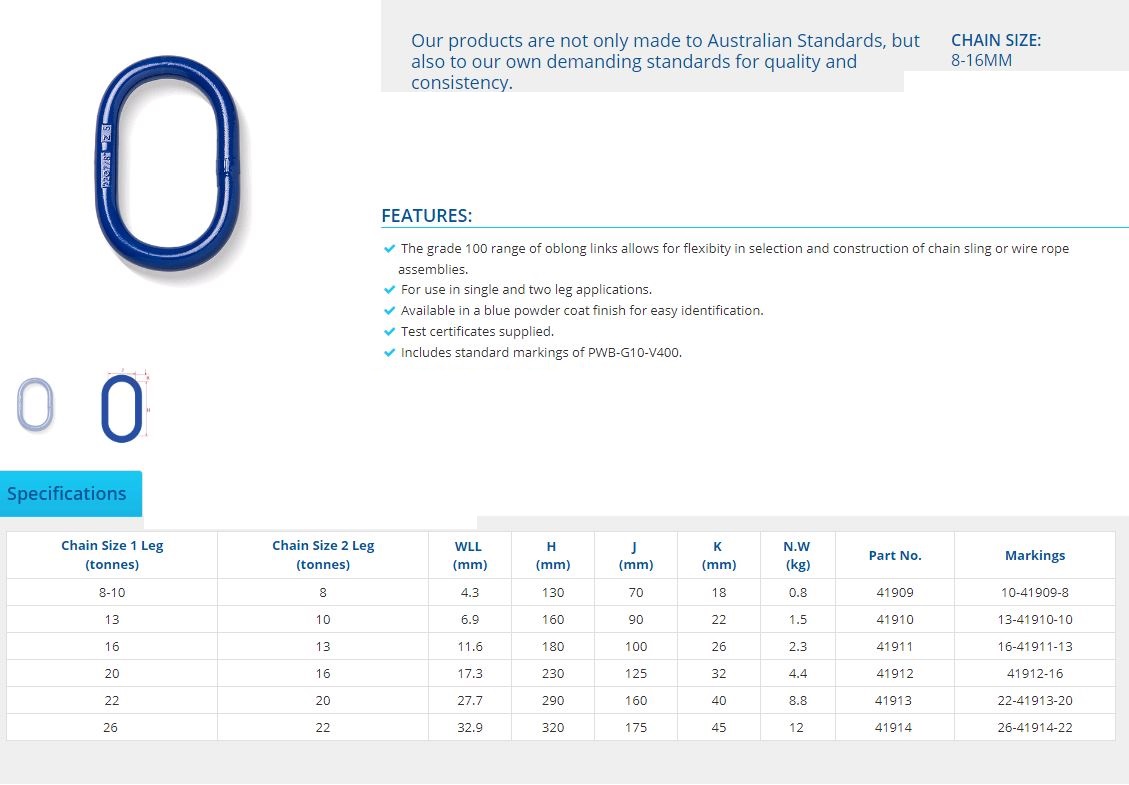 Grade 100 Master Link